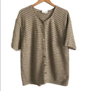 Reba Rose Women Short Sleeves Knitted Cardigan Sweater 26/28